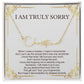 Personalized Apology Gift for Her - Customizable Signature Style Name Necklace -  I am Truly Sorry