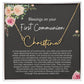 Personalized First Holy Communion Gift for Her - Customizable Signature Style Name Necklace
