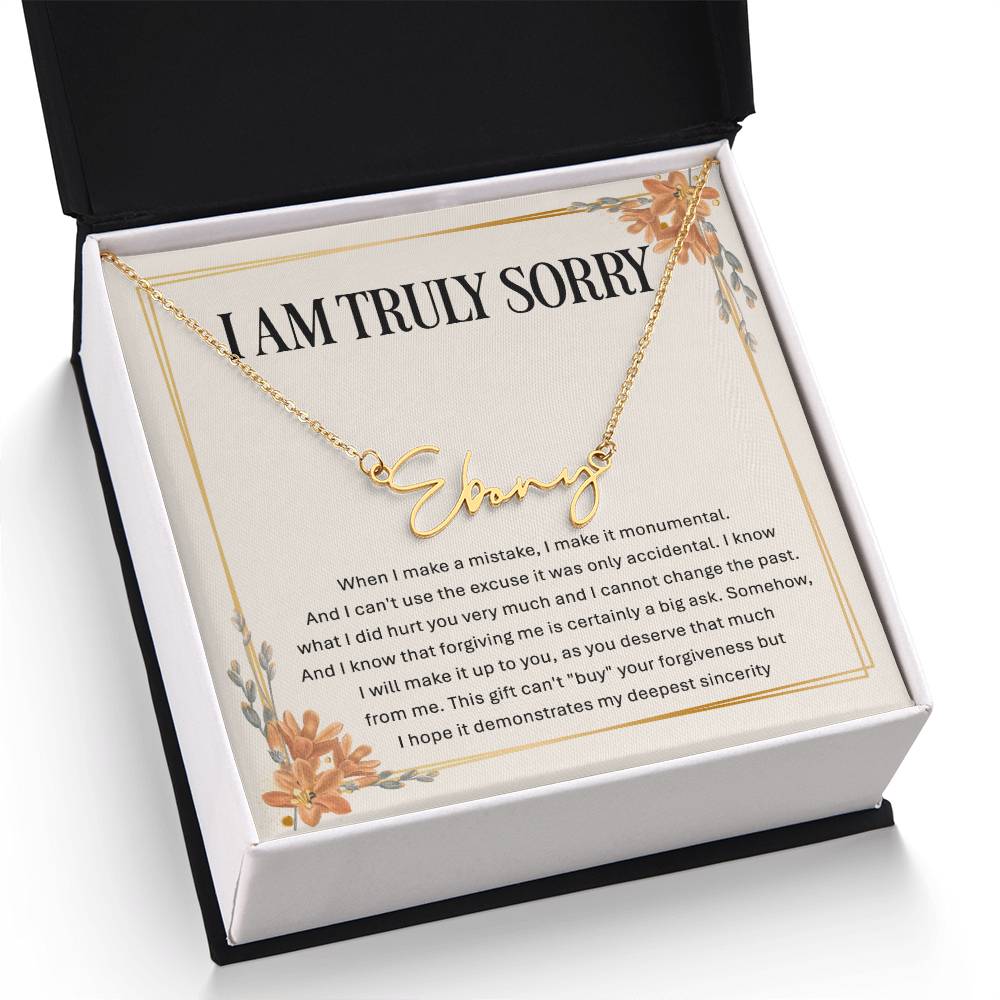 Personalized Apology Gift - Signature Style  Name Necklace