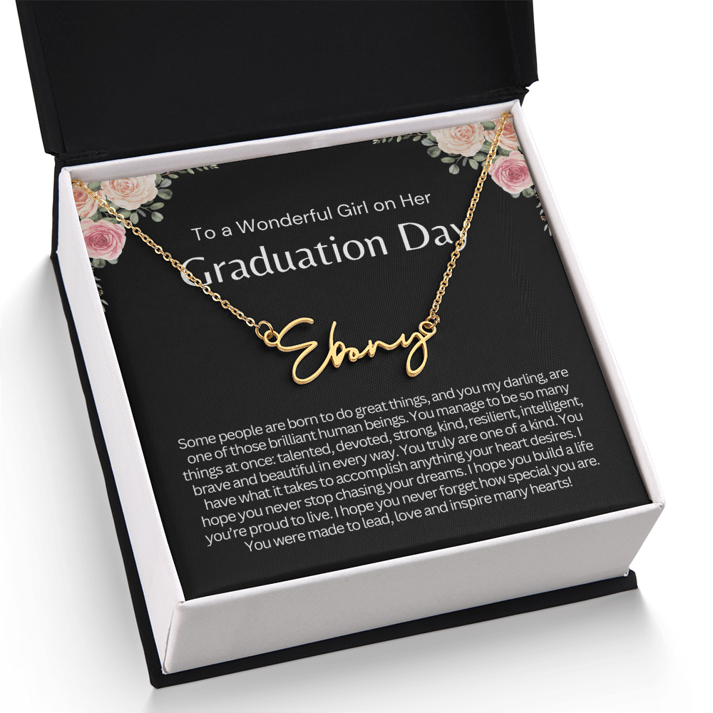 Personalized Graduation Gift for Her - Custom Signature Style Name Necklace