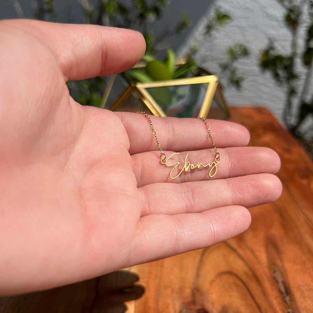 Personalized 21st Birthday Gift from Nana to Granddaughter - Signature Style Name Necklace