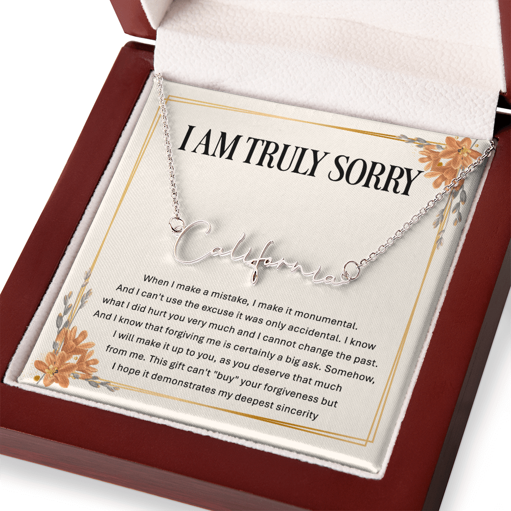 Personalized Apology Gift - Signature Style  Name Necklace