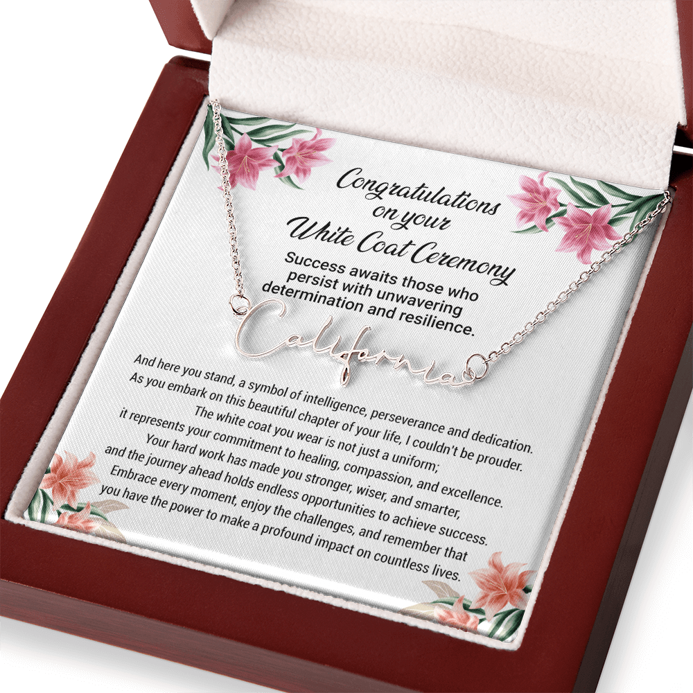 White Coat Ceremony Gift -  Signature Style Name Necklace