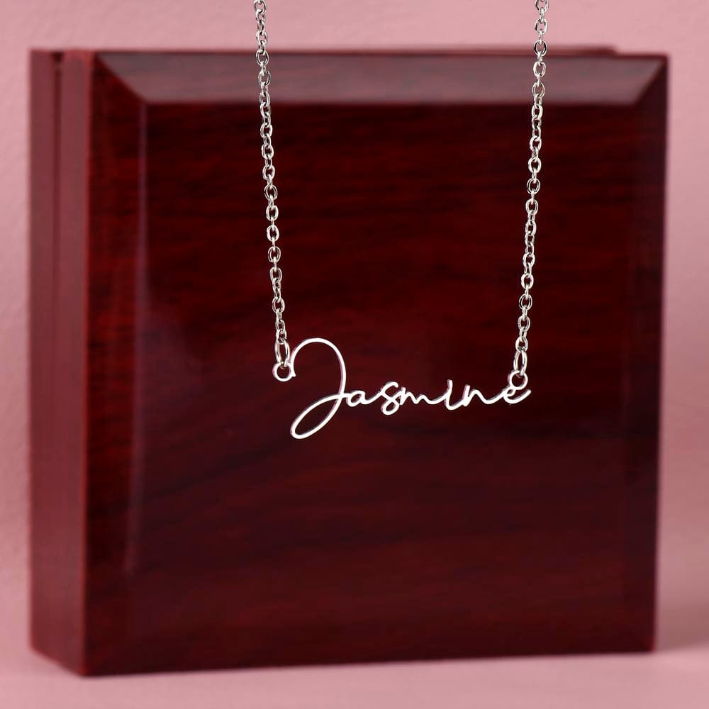 Personalized 21st Birthday Gift from Nana to Granddaughter - Signature Style Name Necklace