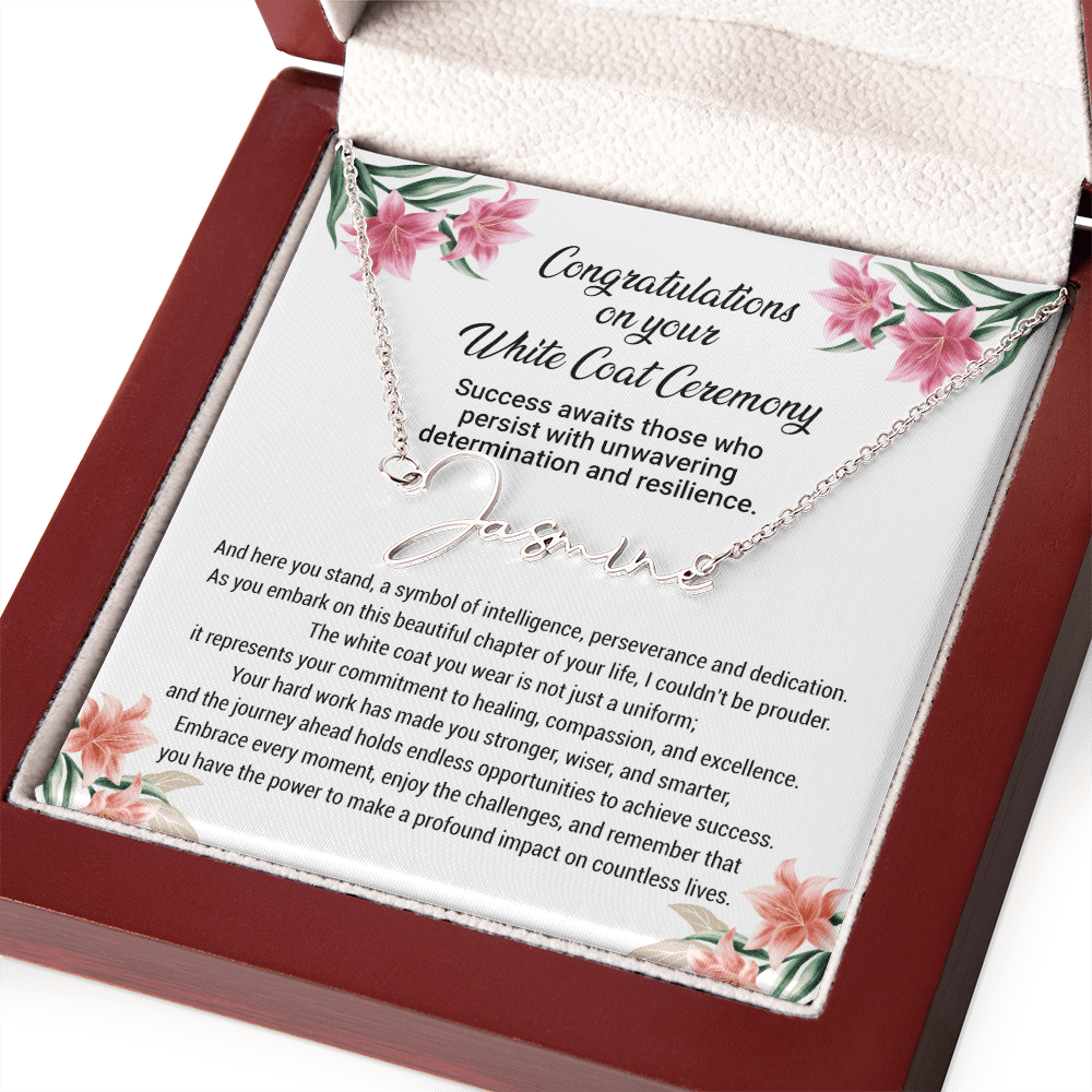 White Coat Ceremony Gift -  Signature Style Name Necklace