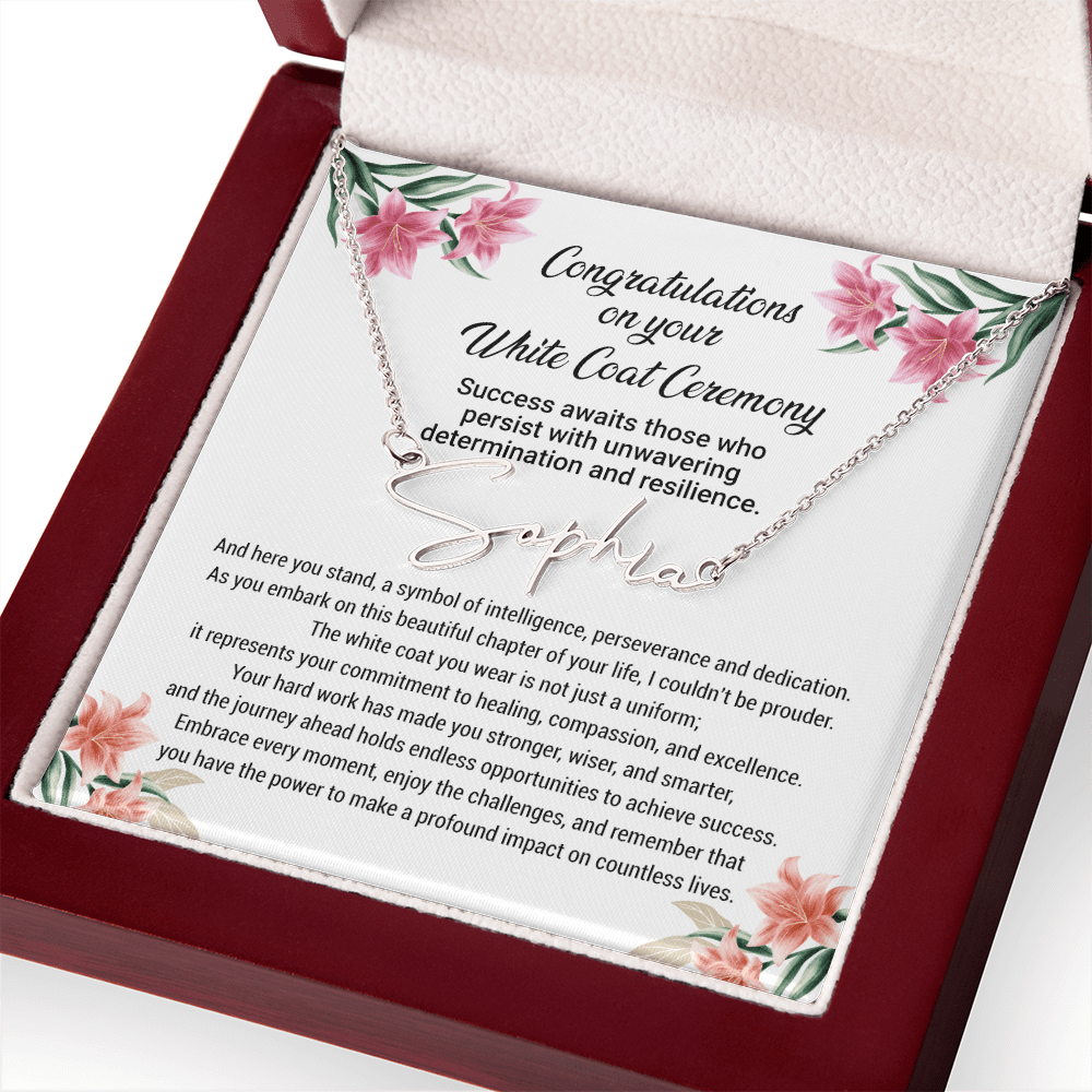 White Coat Ceremony Gift -  Signature Style Name Necklace