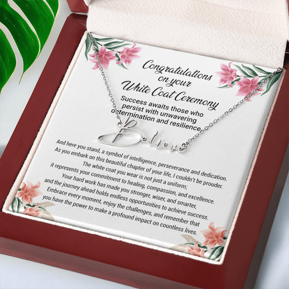 White Coat Ceremony Gift -  Signature Style Name Necklace