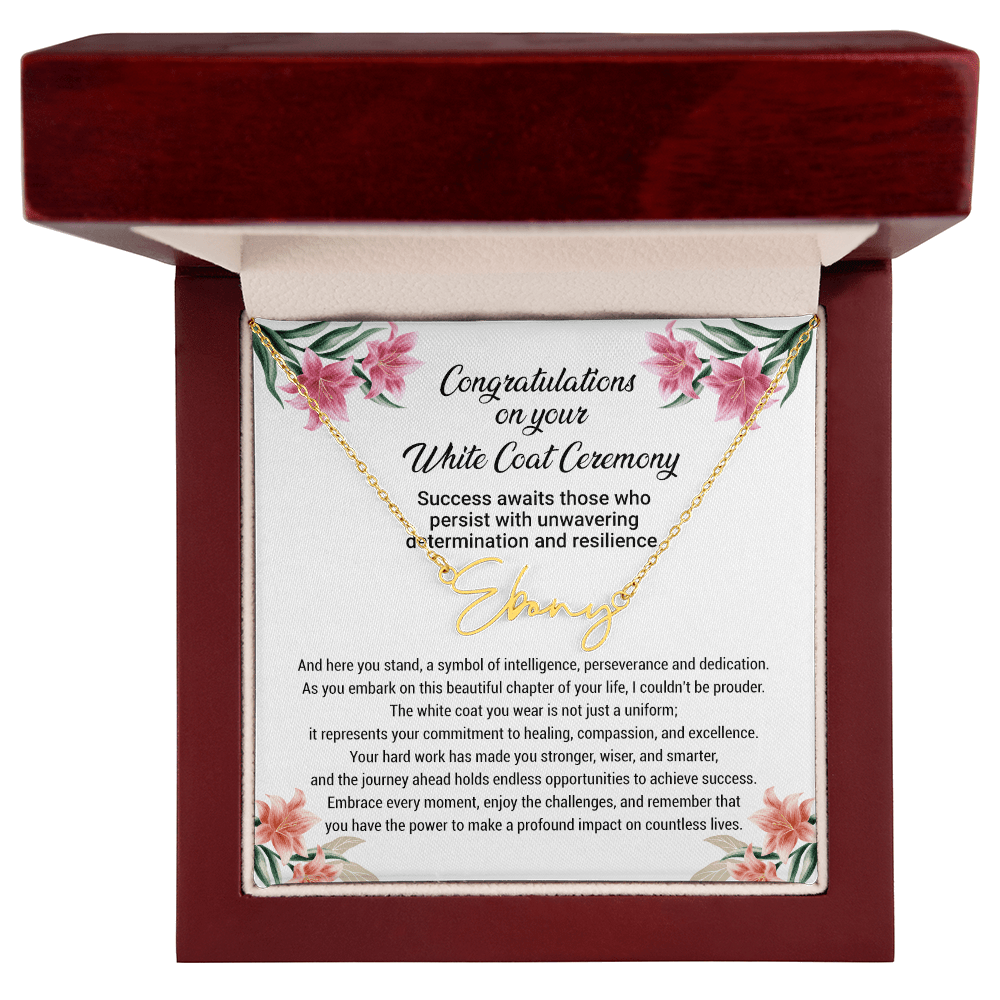 White Coat Ceremony Gift -  Signature Style Name Necklace