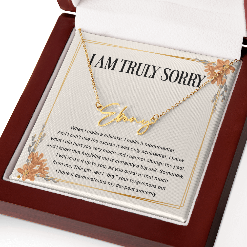Personalized Apology Gift - Signature Style  Name Necklace