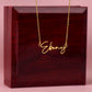 Personalized Apology Gift for Wife – Personalized Signature Style Name Necklace – Customized Jewelry with Her Name