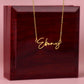 Gift for Great Granddaughter from Granddaddy - Signature Style Name Necklace