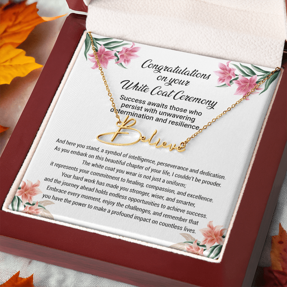 White Coat Ceremony Gift -  Signature Style Name Necklace
