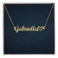 Personalized Heart Name Necklace, Famprecious Gift HEART name necklace chain gift for her