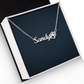 Personalized Paw Print Name Necklace, Famprecious Gifts Pawprint necklace for Dog Mamas Cat Mama