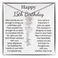 Personalized 15th Birthday Gift for Her – Customized Birth Flower Name Necklace – 15th Birthday Jewelry Gift for Granddaughter, Daughter, or Niece