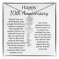 Personalized 10th Wedding Anniversary Gift for Wife – Customized Birth Flower Name Necklace – Unique Tenth Anniversary Gift Ideas for Wife from Husband