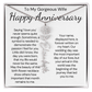 Personalized Anniversary Gift for Wife – Customized Birth Flower Name Necklace – Unique Wedding Anniversary Jewelry Gift from Husband