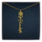 Personalized Birth Flower Name Necklace LUXURY BOX,Famprecious Gifts Birthflower necklace Custom Flower Chain Gift