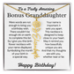 Personalized Bonus Granddaughter  Birthday Gift – Customized Birth Flower Name Necklace – Jewelry Gift from Grandma