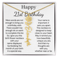 Personalized 21st Birthday Gift for Her – Customized Birth Flower Name Necklace – 21st Birthday Jewelry Gift for Granddaughter, Daughter, or Niece