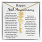 Personalized 16th Anniversary Gift for Wife – Customized Birth Flower Name Necklace – Unique Sixteenth Wedding Anniversary Gift Ideas for Wife