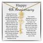 Personalized 4th Wedding Anniversary Gift for Wife – Customized Birth Flower Name Necklace – Unique Anniversary Gift Ideas for Wife from Husband