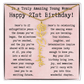 Personalized 21st Birthday Gift for Her – Customized Birth Flower Name Necklace – Unique Twenty-First Birthday Jewelry Gift from Grandma, Mom, Aunt, or Friend