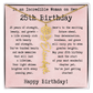 Personalized 25th Birthday Gift for Her – Customized Birth Flower Name Necklace – Unique Twenty-Fifth Birthday Jewelry Gift from Grandma, Mom, Aunt, or Friend
