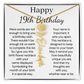 Personalized 19th Birthday Gift for Her  – Customized Birth Flower Name Necklace – 19th Birthday Jewelry Gift for Granddaughter, Daughter, or Niece