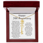 Personalized 14th Anniversary Gift for Wife – Customized Birth Flower Name Necklace – Unique Fourteenth Wedding Anniversary Gift Ideas for Wife from Husband