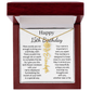 Personalized 15th Birthday Gift for Her – Customized Birth Flower Name Necklace – 15th Birthday Jewelry Gift for Granddaughter, Daughter, or Niece