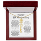 Personalized 7th Wedding Anniversary Gift for Wife – Customized Birth Flower Name Necklace – Unique Seventh Anniversary Gift Ideas for Wife from Husband