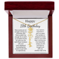 Personalized 17th  Birthday Gift for Her – Customized Birth Flower Name Necklace – Jewelry Gift for Daughter, Granddaughter, or Niece