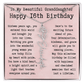 Personalized 16th Birthday Gift for Granddaughter – Customized Birth Flower Name Necklace – Sweet Sixteenth Jewelry Gift from Grandma