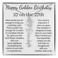 Happy Golden Birthday 27 on 27th