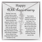 Personalized 40th Anniversary Gift for Wife – Customized Birth Flower Name Necklace – Unique Fortieth Wedding Anniversary Gift Ideas for Wife from Husband