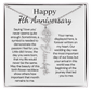 Personalized 7th Wedding Anniversary Gift for Wife – Customized Birth Flower Name Necklace – Unique Seventh Anniversary Gift Ideas for Wife from Husband