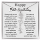 Personalized 19th Birthday Gift for Her  – Customized Birth Flower Name Necklace – 19th Birthday Jewelry Gift for Granddaughter, Daughter, or Niece