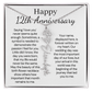 Personalized 12th Anniversary Gift for Wife – Customized Birth Flower Name Necklace – Unique Twelfth Wedding Anniversary Gift Ideas for Wife