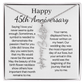 Personalized 45th Anniversary Gift for Wife – Customized Birth Flower Name Necklace – Unique Forty-Fifth Wedding Anniversary Gift Ideas for Wife