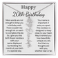 Personalized 20th Birthday Gift for Her – Customized Birth Flower Name Necklace – 20th Birthday Jewelry Gift for Daughter, Granddaughter, or Niece