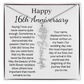 Personalized 16th Anniversary Gift for Wife – Customized Birth Flower Name Necklace – Unique Sixteenth Wedding Anniversary Gift Ideas for Wife