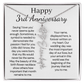 Personalized 3rd Wedding Anniversary Gift for Wife – Customized Birth Flower Name Necklace – Unique Third Anniversary Gift Ideas for Wife from Husband