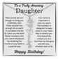 Personalized Birthday Gift for Daughter – Customized Birth Flower Name Necklace – Birthday Jewelry Gift from Mom or Dad