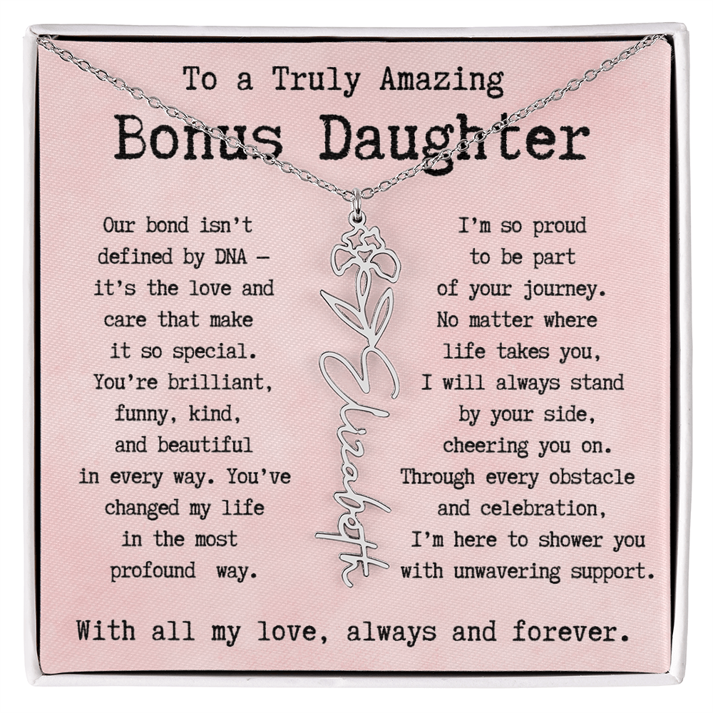 Personalized Gift for Bonus Daughter - I'm so proud   to be part  of your journey.