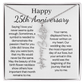 Personalized 25th Anniversary Gift for Wife – Customized Birth Flower Name Necklace – Unique Twenty-Fifth Wedding Anniversary Gift Ideas for Wife from Husband