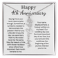 Personalized 4th Wedding Anniversary Gift for Wife – Customized Birth Flower Name Necklace – Unique Anniversary Gift Ideas for Wife from Husband