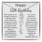 Personalized 15th Birthday Gift for Her – Customized Birth Flower Name Necklace – 15th Birthday Jewelry Gift for Granddaughter, Daughter, or Niece