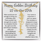 Happy Golden Birthday 27 on 27th