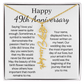 Personalized 49th Anniversary Gift for Wife – Customized Birth Flower Name Necklace – Unique Forty-Ninth Wedding Anniversary Gift Ideas for Wife from Husband